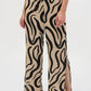 Joseph Ribkoff - Abstract Print Side Slit Wide Leg Pants