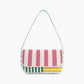 America & Beyond - Women's Candy Stripes Embellished Shoulder Bag