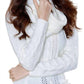 French Kyss - Juliana Cable Knit Sweater Attach Scarf