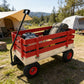 Children's and Garden Wooden Carriage with All-Terrain Inflatable Wheels