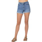 Judy Blue - Cuffed Hem High Rise Shorts - Plus