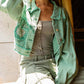 Pol - Cropped Relaxed Fit Embellished Jacket