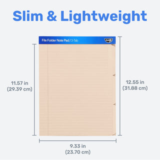 Bloco de notas para pasta de arquivo - Pacote com 12 