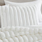 Everett 4-Piece White Micro Mink King Bedding Ensemble