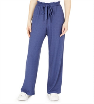 BCX Junior's Paperbag Waist Soft Pants Blue Size X-Large