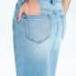 Bayeas - Lauren Mid Rise Slit Denim Maxi Skirt
