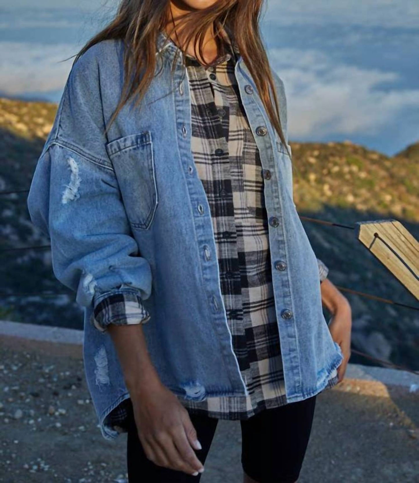 By Together - Luca Washed Denim Shacket