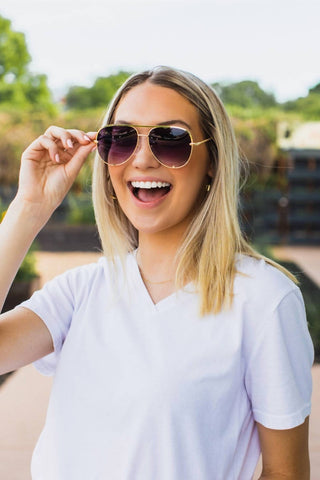 Julia Rose - Unisex Alex High Quality Aviator Sunglasses