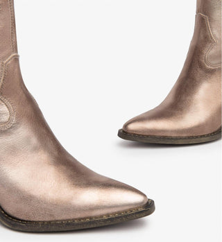 Nerogiardini - Botas de cowboy femininas de couro Torba