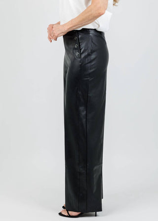Lysse - Women's Odalis Hi Waist Vegan Leather Wide Leg Pants