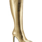 Botas sociais femininas Thalia Sodi Trixi com plataforma e salto agulha, tamanho 9 M, amarelas