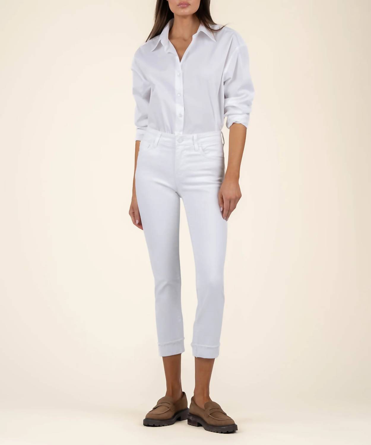 Kut From The Kloth - Amy Mid Rise Crop Straight Leg Pants