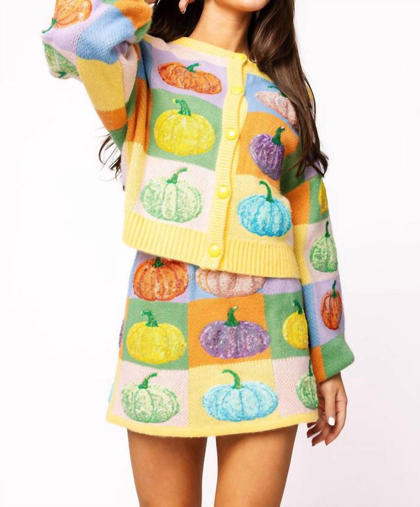 Queen Of Sparkles - Pumpkin Button Up Cardigan