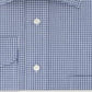 Camisa social xadrez Eagle Masculina Classic Regular Fit, sem passar a ferro, gola elástica, tamanho azul, 17x34x35