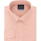 Camisa social Eagle Masculina Classic Regular Fit com gola elástica, não passável, rosa, tamanho 15/5, 32-33