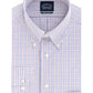 Camisa social masculina Eagle Classic Fit com gola elástica, roxa, tamanho 34-35