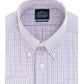 Camisa social masculina Eagle Classic Fit com gola elástica, roxa, tamanho 34-35