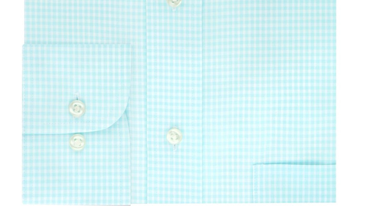 Camisa social xadrez masculina Eagle Regular Fit Azul Tamanho 16,5X34-35