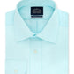 Camisa social xadrez Eagle Masculina Classic Regular Fit, sem passar a ferro, gola elástica, azul, tamanho GG