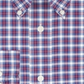 Camisa social xadrez Eagle Masculina Classic Regular Fit, sem passar a ferro, gola elástica, tamanho azul, 15,5 x 32 x 33