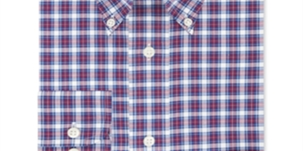 Camisa social xadrez Eagle Masculina Classic Regular Fit, sem passar a ferro, gola elástica, tamanho azul, 15,5 x 32 x 33