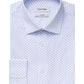 Camisa social masculina Calvin Klein Steel Classic/Regular-Fit, sem passar a ferro, roxa, tamanho 17x34-35