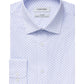 Camisa social masculina Calvin Klein Steel Classic/Regular-Fit, sem passar a ferro, roxa, tamanho 17x34-35