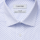 Camisa social masculina Calvin Klein Steel Classic/Regular-Fit, sem passar a ferro, roxa, tamanho 17x34-35