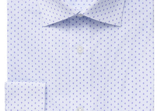 Camisa social masculina Calvin Klein Steel Classic/Regular-Fit, sem passar a ferro, roxa, tamanho 17,5 x 34-35