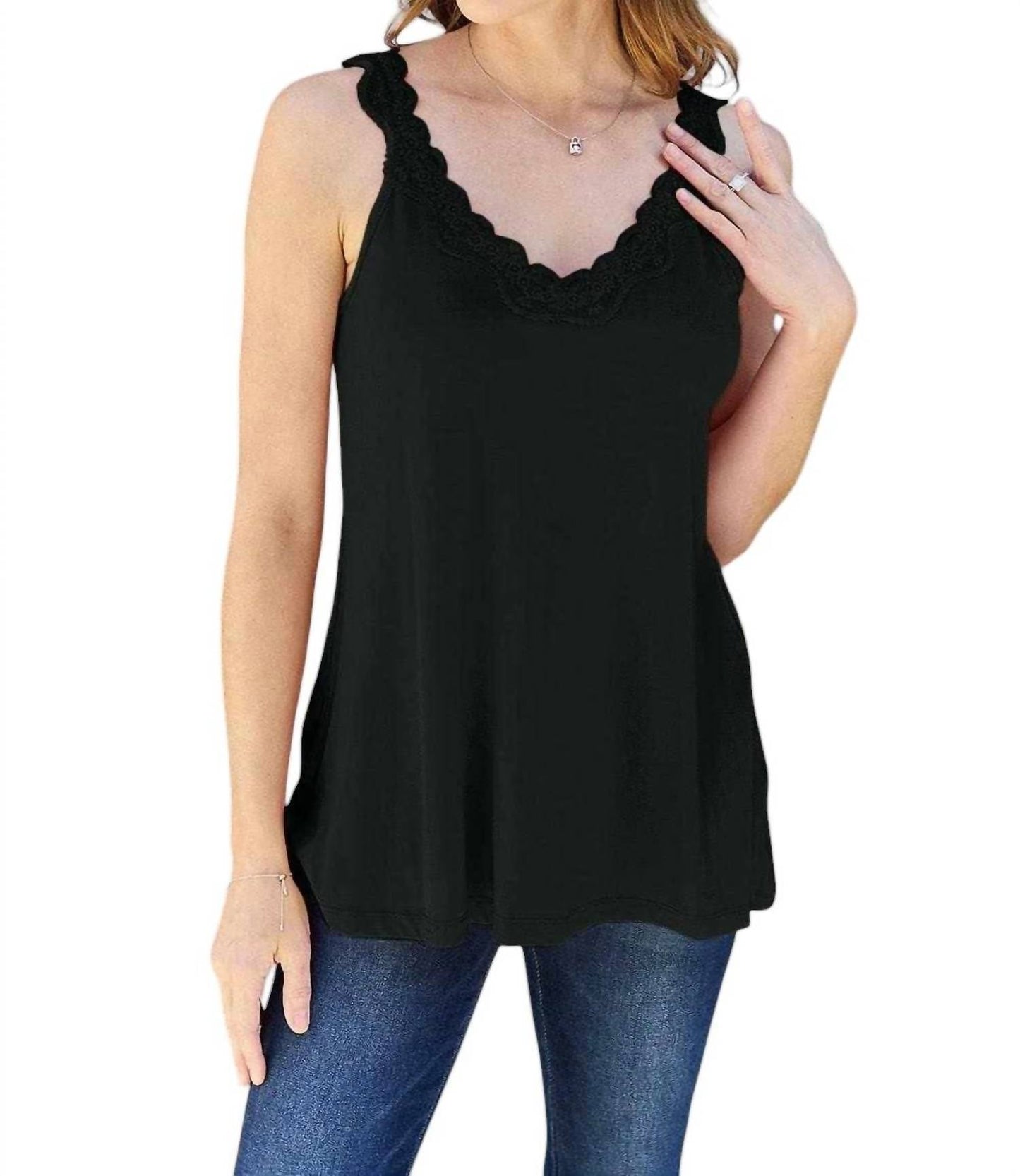 Basic Bae - Effortless Elegance Lace V-Neck Cami