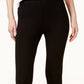 Leggings femininas Eileen Fisher com elástico no tornozelo, pretas, tamanho XX-S