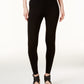 Leggings femininas Eileen Fisher com elástico no tornozelo, pretas, tamanho XX-S