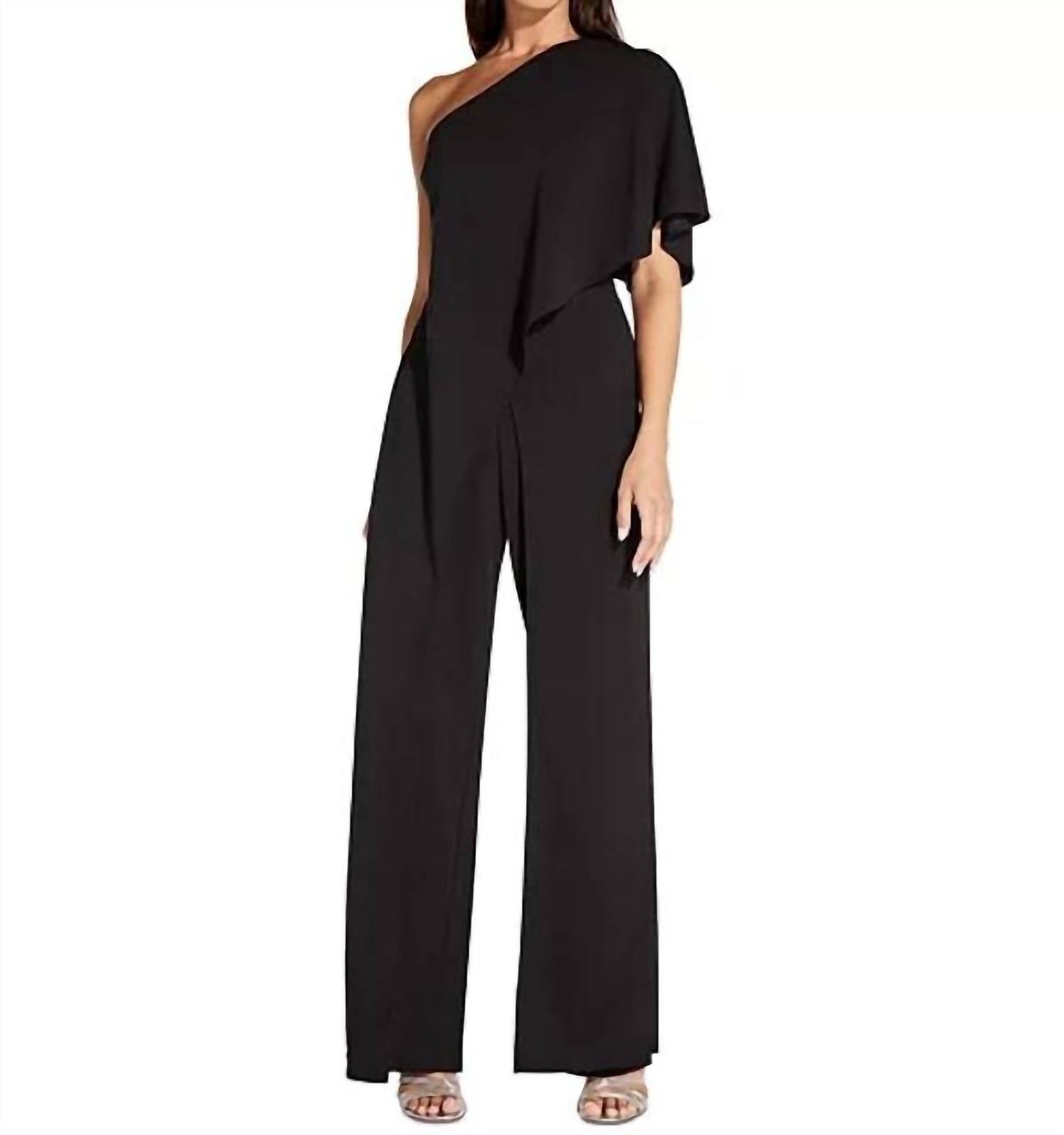 Adrianna Papell - One Shoulder Dress Like Jumpsuit