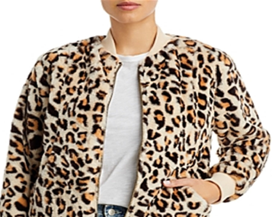 Jaqueta bomber feminina Chaser com zíper e bolsos, amarela, tamanho pequeno