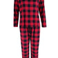 Conjunto de Pijama Feminino Buffalo Plaid PJ Couture - Tamanho M, Vermelho e Preto