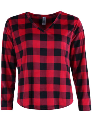 Conjunto de Pijama Feminino Buffalo Plaid PJ Couture - Tamanho M, Vermelho e Preto