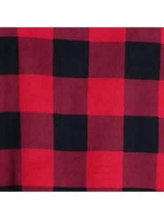Conjunto de Pijama Feminino Buffalo Plaid PJ Couture - Tamanho M, Vermelho e Preto
