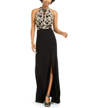 Vestido longo com corpete de renda R&amp;M Richards Junior, preto, tamanho 45242