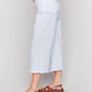 Charlie B - Wide-leg Cropped Jeans With Scallop Embroidered Hem