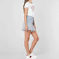 Levi'S - Denim Distressed Raw Hem Cotton Mini Skirt
