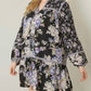 Entro - Floral Print Long Sleeve Mini Dress