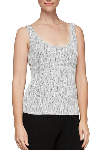 Alex Evenings - Conjunto de gola mandarim texturizada