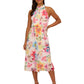 Adrianna Papell Women's Chiffon Halter Dress, Ivory Multi, 10