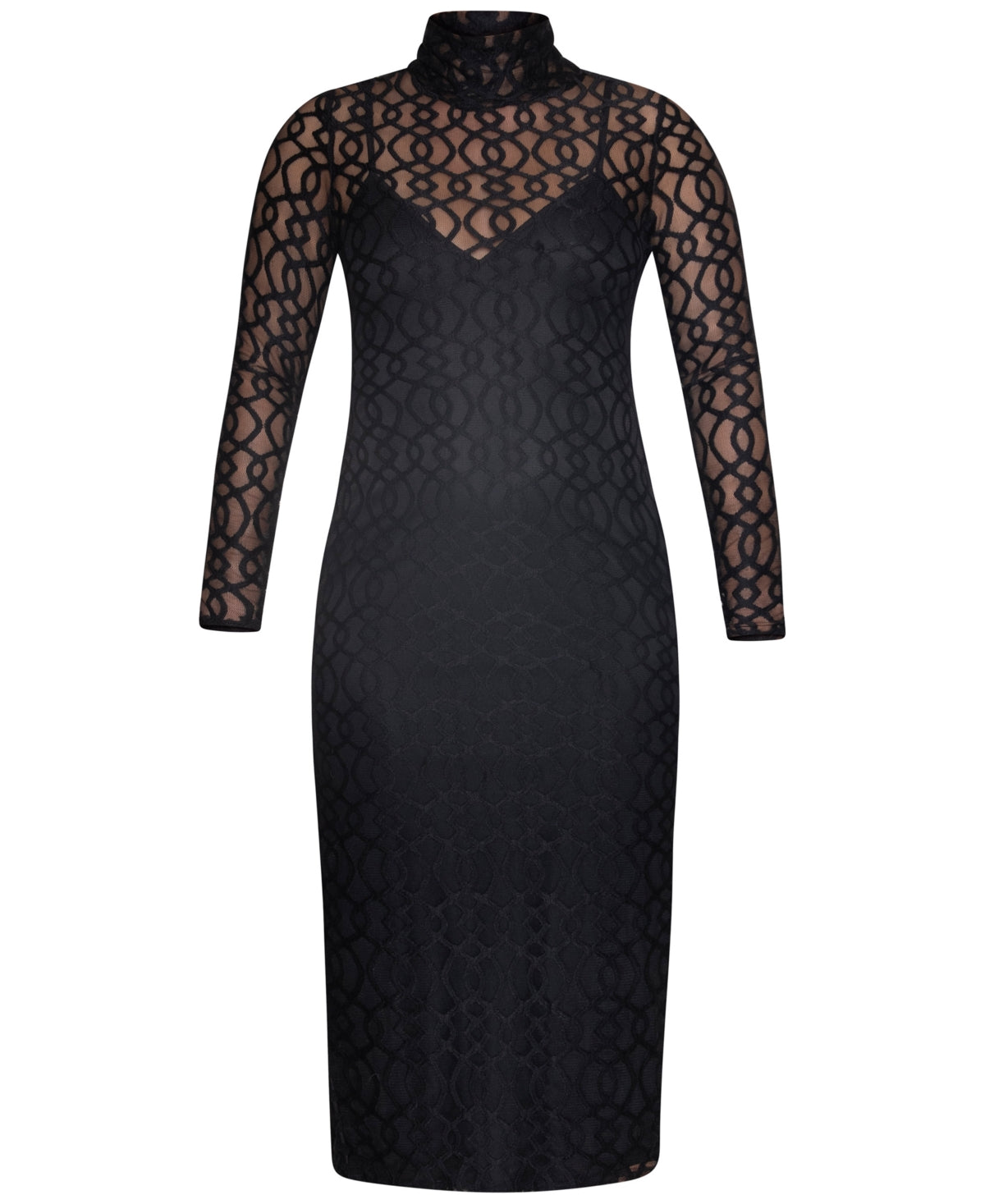 Vestido justo de renda feminino Rachel Roy, preto, tamanho 18W