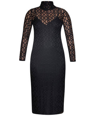 Vestido justo de renda feminino Rachel Roy, preto, tamanho 18W