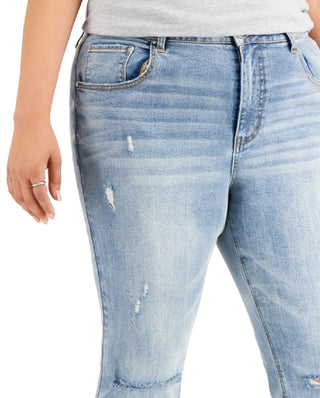 Calça jeans feminina flare de cintura alta Tinseltown Trendy, azul, tamanho 18W