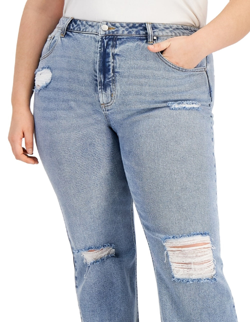 Calça jeans feminina de perna larga Tinseltown, azul, tamanho 20W