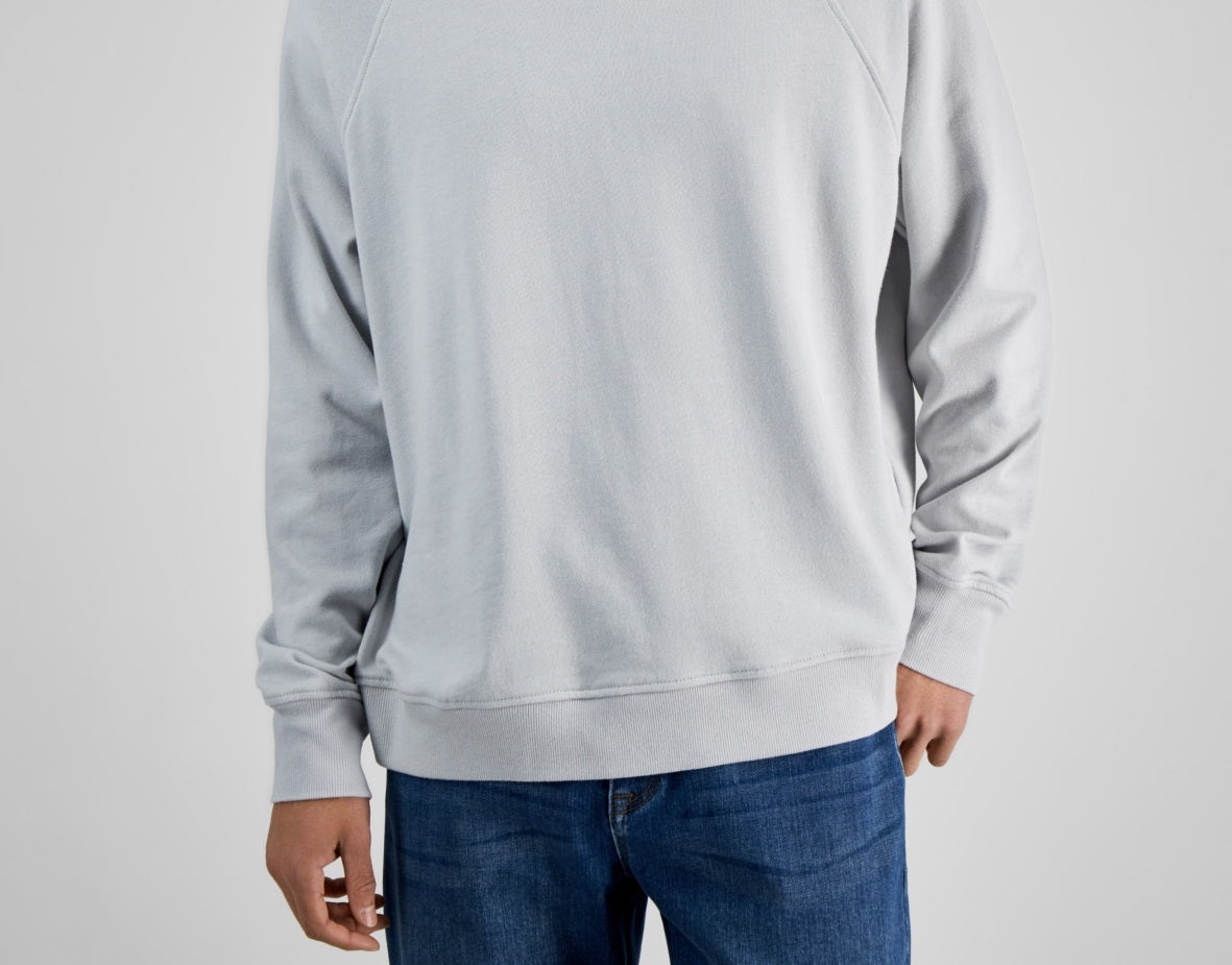 E agora este moletom raglan masculino cinza