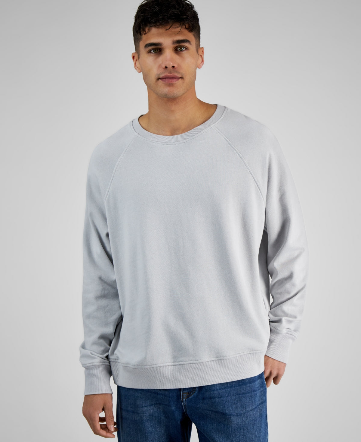 E agora este moletom raglan masculino cinza