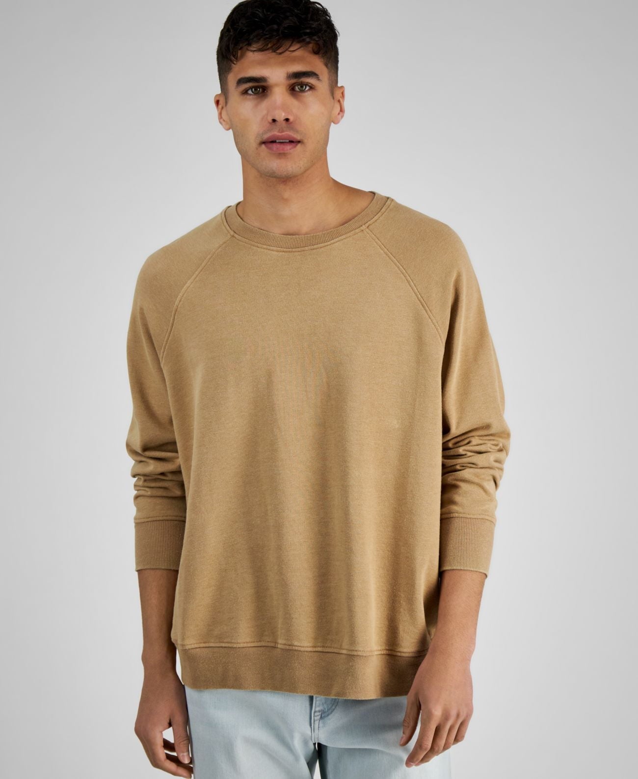 E agora este moletom raglan masculino marrom tamanho GG
